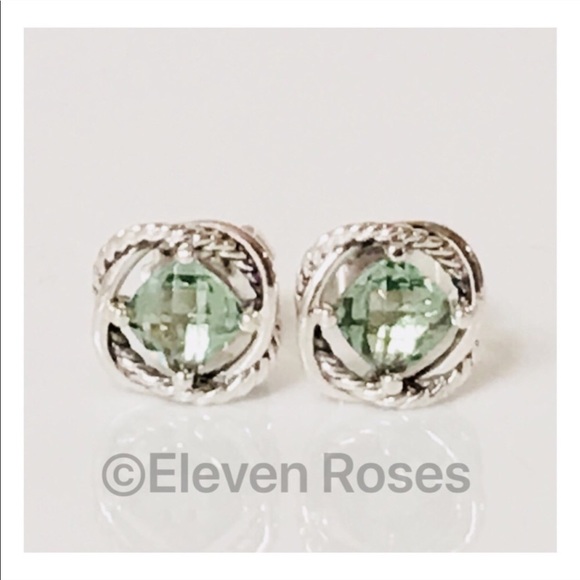 David Yurman Jewelry - David Yurman Sterling Prasiolite Infinity Earrings